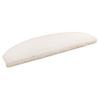 vidaXL Zelfklevende Trapmatten Halfrond 15 pcs Wit 80 x 24,5 x 3,5 cm