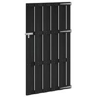 vidaXL Tuinpoort 100 x 180 cm WPC en Aluminium Zwart