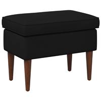 vidaXL Voetenbank Zwart 55 x 35 x 41 cm Fluweel