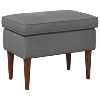 vidaXL Voetenbank Donkergrijs 55 x 35 x 41 cm Fluweel