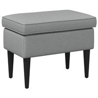 vidaXL Voetenbank Lichtgrijs 55 x 35 x 41 cm Stof