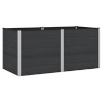 vidaXL Verhoogde plantenbak Zwart 200 x 100 x 91 cm alu.