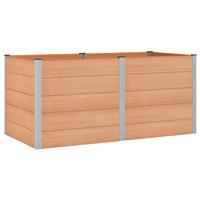 vidaXL Verhoogde plantenbak Bruin 200 x 100 x 91 cm alu.