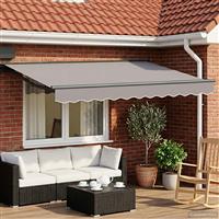 vidaXL Elektrisch Zonnescherm Frame met LEDs Antraciet 3 x 2,5 m
