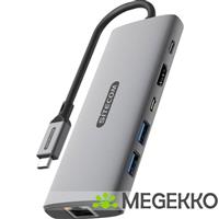 Sitecom 6 in 1 USB-C Power Delivery GEN2 Multiport Adapter