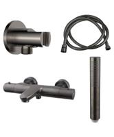 Badset Wiesbaden Caral Thermostatisch Doucheslang Staafhanddouche Gunmetal