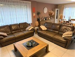  Gratis! 2 lederen 3-zit zetels met relax
