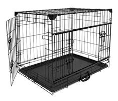Hondenbench Met Schuifdeur Zwart M