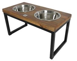 Voederstaander Hout Met Metalen Frame 56cm