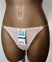 Champagnekleurige String met Transparante Bandjes