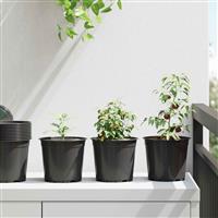 vidaXL Bloempot 200 pcs Zwart Ø 15 x 13 cm Kunststof