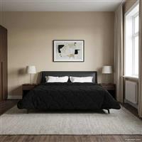 vidaXL Zomer Dekbed Zwart 240 x 260 cm Microfiber en Teddy fleece