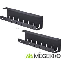 StarTech.com 2-Pack Kabelmanagement Tray voor onder bureau, 106cm (53cm per tray), Metalen Kabelgoot