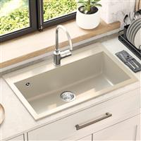 vidaXL Wasbak Beige 795 x 505 mm Graniet
