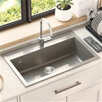vidaXL Wasbak Grijs 795 x 505 mm Graniet