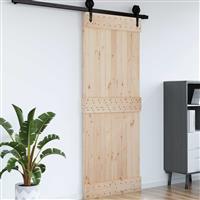 vidaXL Deur NARVIK Naturel 80 x 210 cm Massief Grenenhout