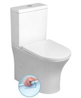 BWS Leon Staand Toilet Rimless Glans Wit PK/SK