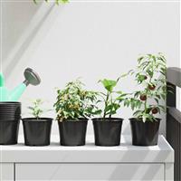 vidaXL Ronde Bloempot 200 pcs Zwart Ø 10 x 8 cm Kunststof
