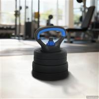 vidaXL 4-in-1 Dumbbell Barbell Kettlebell Set 20 kg Zwart en Blauw