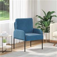 vidaXL Banken met kussen 55cm Blauw Multiplex
