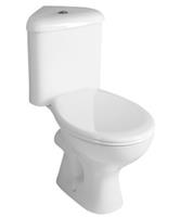 BWS Clifton Hoektoilet Glans Wit PK/SK