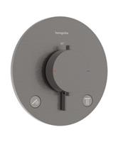 Afbouwdeel Hansgrohe Ecostat Comfort S Thermostaat 2 Functies Rond Brushed Black Chrome