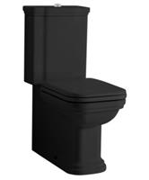 BWS Waldorf Staand Toilet Glans Zwart PK/SK Set 25