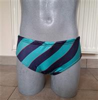 Knappe Vintage Zwemslip in Blauwe Tinten - Medium