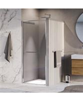BRAUER Luminis Nisdeur Naar Binnen Draaiend 90x200 Omkeerbaar Helder Glas Incl. Glascoating Chroom