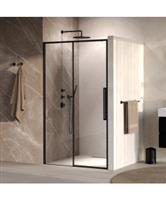 BRAUER Galactic Nisdeur 2-Delig Schuif 120x200 Omkeerbaar Helder Glas Incl. Glascoating Mat Zwart