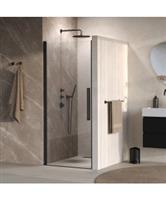 BRAUER Cosmic Nisdeur Draaiend 90x200 Omkeerbaar Helder Glas Incl. Glascoating Mat Zwart