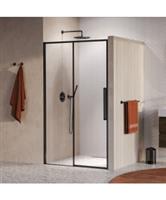 BRAUER Galactic Nisdeur 2-Delig Schuif 120x200 Omkeerbaar Helder Glas Incl. Glascoating PVD Gunmetal