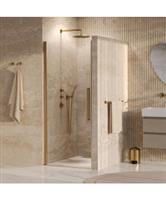 BRAUER Cosmic Nisdeur Draaiend 90x200 Omkeerbaar Helder Glas Incl. Glascoating PVD Goud Geborsteld