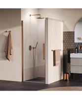 BRAUER Cosmic Nisdeur Draaiend 90x200 Omkeerbaar Helder Glas Incl. Glascoating PVD Koper Geborsteld