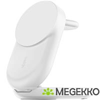 Belkin UltraCharge 25w Qi2 3in1 Magnetic Charger EU White Round Binnen