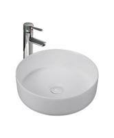 BWS Odon Waskom Mat Wit 36x12,5 cm Rond Keramiek Met Waste Opbouw