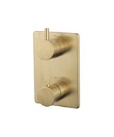 Afbouwdeel Boss & Wessing Cemal Thermostatisch 2-Weg Geborsteld Messing Goud