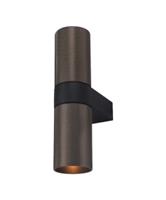 Artdelight Grana Wandlamp 2 Lichts GU10 Dimbaar Bruin
