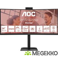 AOC E4 CU34E4CW 34  UltraWide Quad HD 120Hz VA Monitor