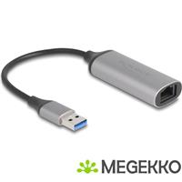 DeLOCK 81571 tussenstuk voor kabels USB Type-A RJ-45 Antraciet