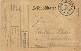 1915 Arlon en Zweibrucken 2 Feldpostkarten