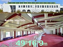 Bedrijfshal Kantoorhal 49x16x10m gebruikte Loods