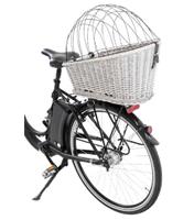 Fietsmand Met Rooster Grijs Voor Bagagerek