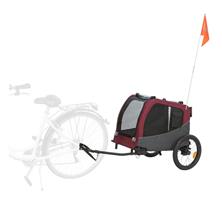 Hondenfietskar-Hondenbuggy M Rood-Grijs