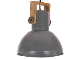vidaXL Hanglamp industrieel rond 25 W E27 32 cm mangohout gr