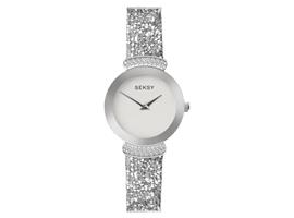Sekonda Zilverkleurig SEKSY Dames Horloge met Kleurloze Zirk