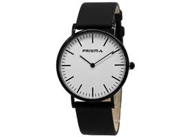 Prisma Verfijnd Zwart Dames Horloge met Zwarte Horlogeband