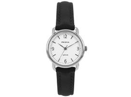 Prisma Zilverkleurig Dames Horloge met Witte Wijzerplaat