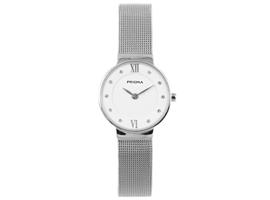 Basic Dames Horloge met Milanese Horlogeband en Witte Wijzer