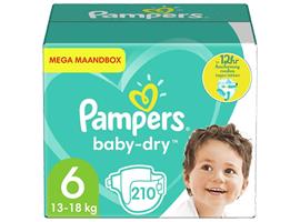 Pampers - Baby Dry - Maat 6 - Mega Maandbox - 210 luiers